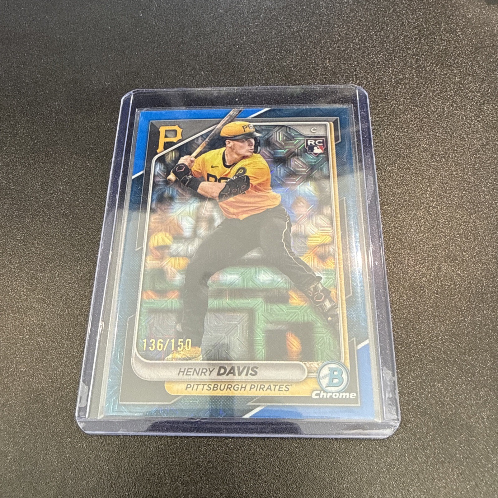 2024 Bowman Chrome - Henry Davis #7 Blue Mojo Refractor /150 (RC)