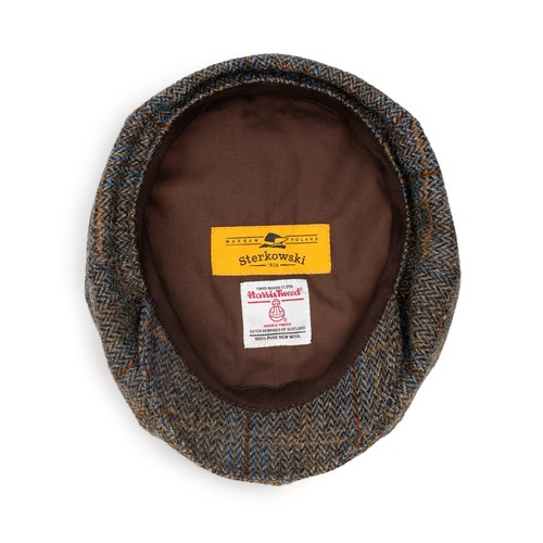 PEAKY Harris Tweed Newsboy Cap Wool Vintage Gatsby Baker Boy Handmade Sterkowski - Picture 23 of 69