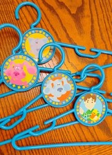 Blue's Clues Plastic Vintage Childrens Clothing Hangers, Set of 4