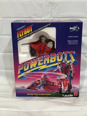 VTG 1980s PowerBots Flybot Mattel Transforming Robot Jet NRFB Sealed In Box