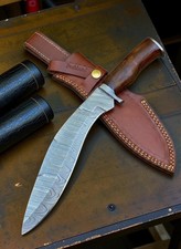 Handmade Damascus Steel 15.00 Inches Kukri Knife - Perfect Grip Wooden Handle