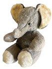 Vtg 1940s Elephant Plush Toy Gray Cream Mohair Style Mid Century 9.75” Euc