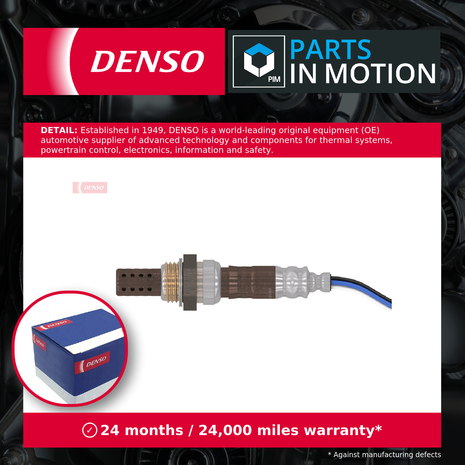 Lambda Sensor DOX-0321 Denso Oxygen BP6G18861C Genuine Top Quality Guaranteed
