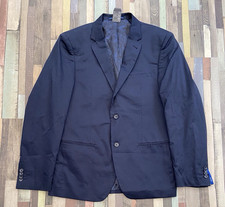 Angelo Litrico Mens Blazer Jacket Navy Eur 52 UK Large L Slim Fit BNWT Cotton