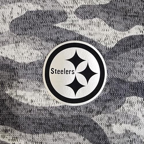 Pittsburgh Steelers Antigua Metallic Logo Pullover Hoodie Gray Camo Large #1365 - Picture 4 of 15