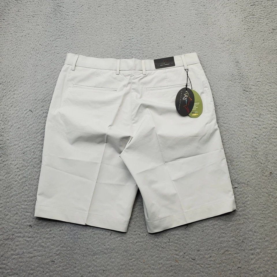 Pantalones Cortos Chinos de Golf Greg Norman Hombres 34 Blanco Rendimiento Calce Elástico Play Dry ML75 Foto 2 de 4