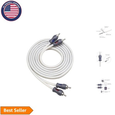 Durable 6ft Tinned Copper RCA Cable for Marine, Motorcycle &  Car Audio