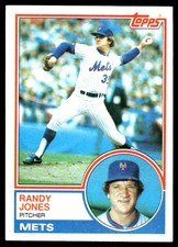 Randy Jones 1983 Topps #29 New York Mets MLB READ FREE SHIPPING AutographDen