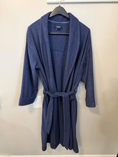 Nautica Sleepwear Blue Bath Robe Mens One Size With Tie and pockets