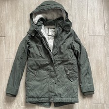 ABERCROMBIE KIDS COAT SHERPA LINED SZ 13/14 HOOD WARM