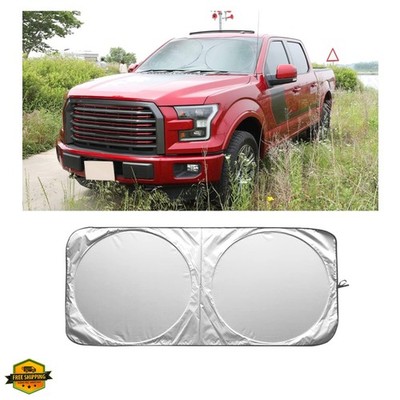 Foldable Windshield Sun Shade, Bonus Steering Wheel Sun Shield to Block UV Ra...
