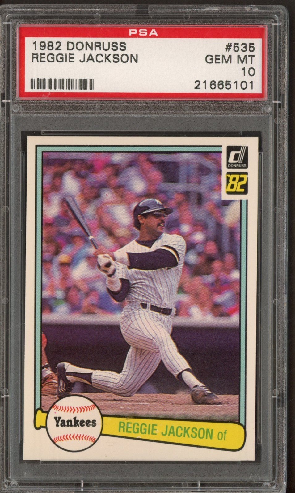 1982 Donruss #535 Reggie Jackson New York Yankees HOF PSA 10 GEM MINT