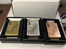 Phillip Morris Zippo Chesterfield Advertising Lot Antique Silver Brass Copper