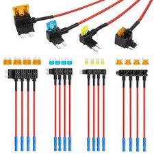 16 Pack 4 Types Fuse Tap Upgraded 12v Car Add A Circuit Fuse Tap Kit Standard Mi