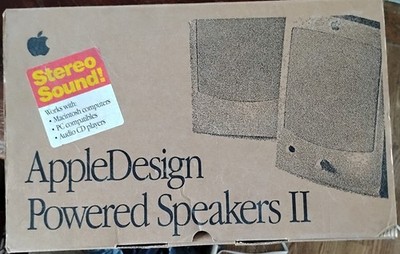 Apple Design M 6082 Vintage Powered Computer Speakers M6082 Stock