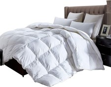 Luxurious King Size Lightweight Goose Down Comforter Duvet Insert All Season, 12