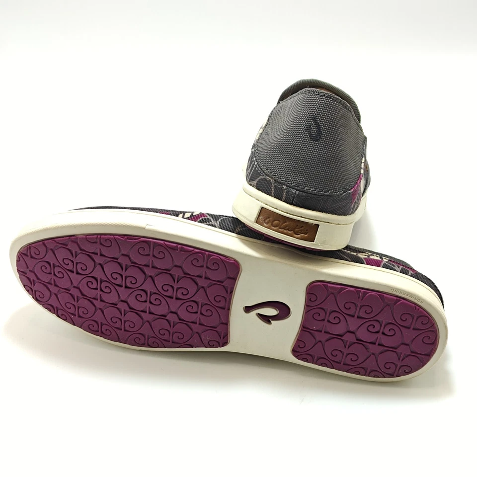 OluKai Tonos de Hoja Roja Estampado Pehuea Sin Cordones Lona Planos Mujer 6-10 Foto 4 de 4