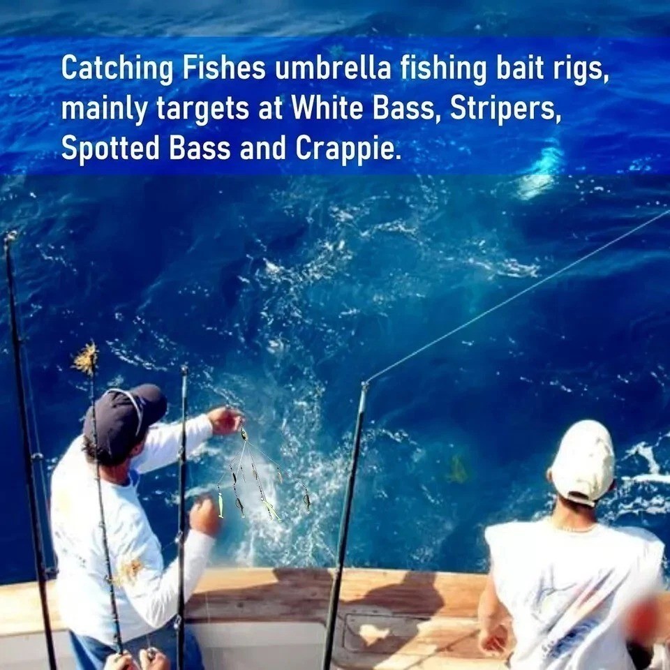 3 Pack Alabama Rig 5 Arms 4 Blades Umbrella Rig Fishing 21.5Cm Fish Lures Bait - Image 7