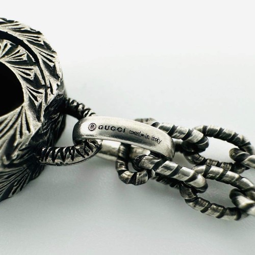 Gucci Interlocking G Arabesque Gravur Anhänger Halskette Sterling Silber 925 - Bild 12 von 13