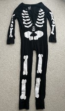 Skeleton jumpsuit/ one piece With Glow In The Dark Bones Age 9-10