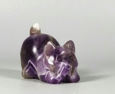 Carving ! Rare Dream Chevron Amethyst Reiki Stone Healing