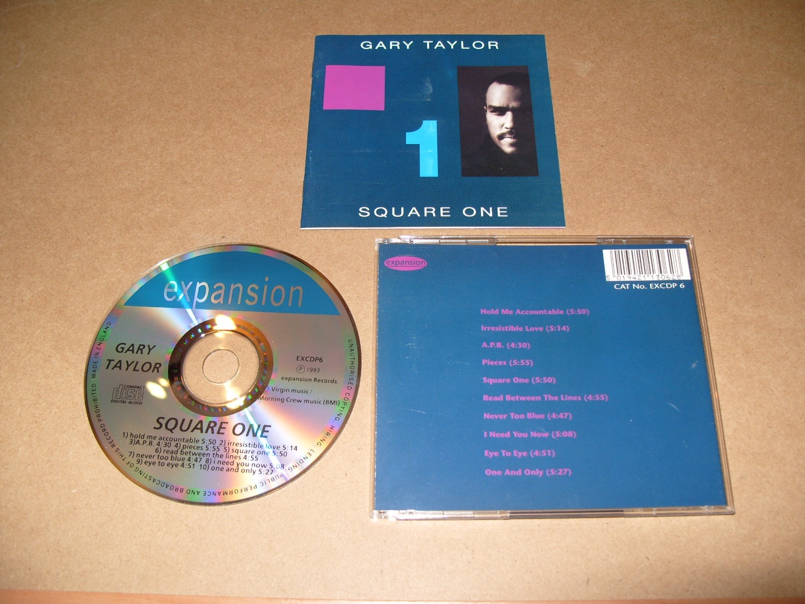 Gary Taylor – Square One - 1993 - CD + INLAYS EXCELLENT CONDITION.  (M4)