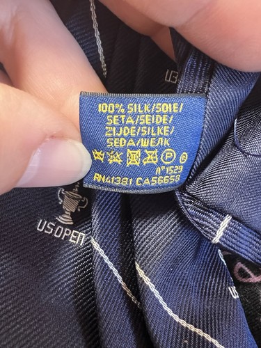 Corbata Ralph Lauren US Open azul marino usada en excelente estado - Imagen 6 de 6