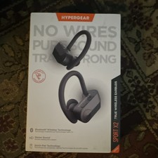 HyperGear Sport X2 True Wireless Bluetooth Ear-Hook Earbuds, Stereo, Black
