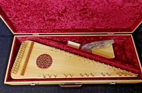 Bowed Psaltery Instrument Includes Case with Tune Wrench, Bow & INSTRUCTION BOOK