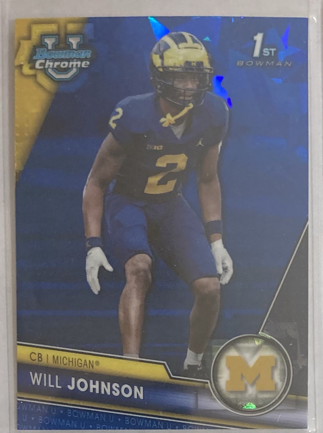 2023 Bowman University Chrome Sapphire Edition - #157 Will Johnson (RC)