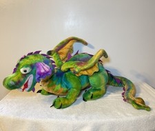 Melissa And Doug Jumbo Plush Rainbow Dragon W/ Wings 39"