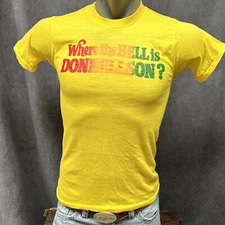 Vintage Tshirt Funny Double Sided Donnellson Iowa Rainbow 80s Men’s Medium