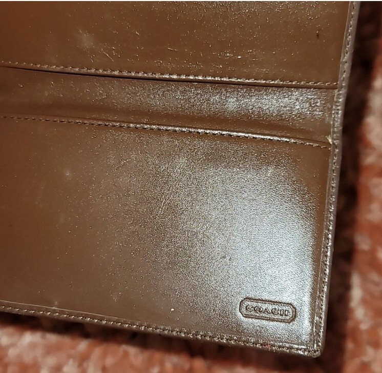 Coach Checkbook Wallet Women's Brown Leather Monogram… Gem