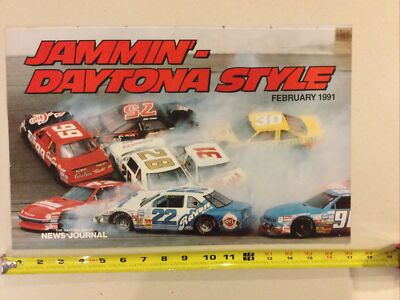 Vintage NASCAR Jammin-Daytona Style 500 1991 Photo Poster D Beach News Journal