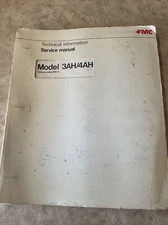 FMC Model 3AH/4AH Street Sweeper Service Manual Original