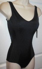 Body Wrappers P831 Black v neck Tank leotard flattering style line crisscross BK