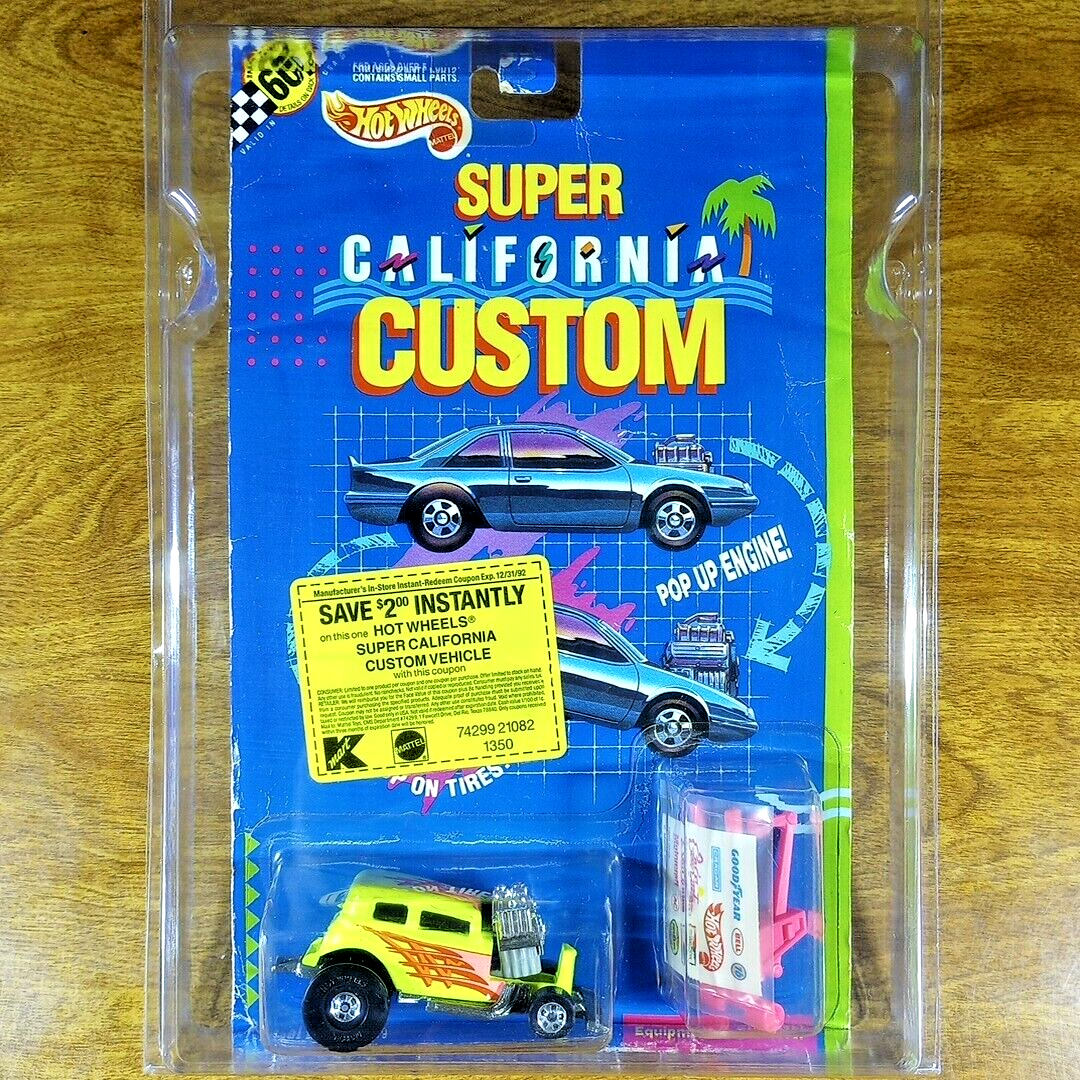 Hot Wheels Super California Custom Cool Duel Yellow Malaysia 1991