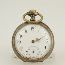 Rare Antique Silver Pocket Watch Men's no fusee duplex chronometer repeater RAR