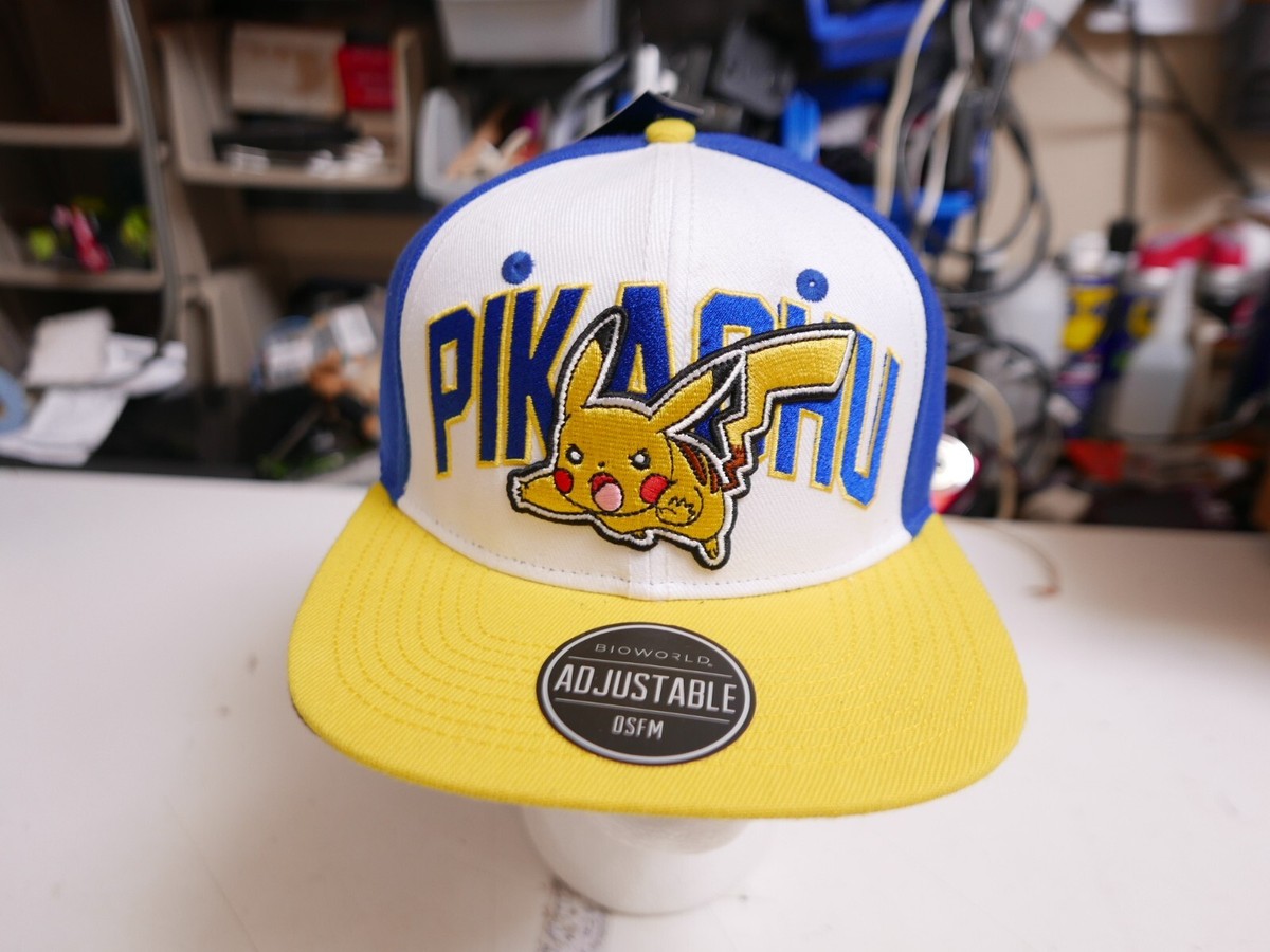 Pokemon Pikachu 025 Color Block Adjustable Snapback Cap Hat