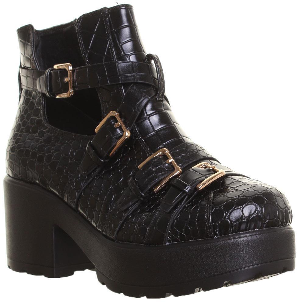 Печать Damenstiefel Schwarz от Salz & Pfeffer на гробнице в стиле Кроко