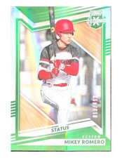 2022 Panini Elite Extra Edition Base Status Green #24 Mikey Romero /499 MISPRINT
