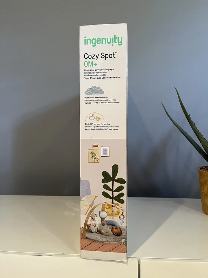 Ingenuity Cozy Spot 双面被套活动健身房 1 件(1 件装),Loamy — 第 4/4 张图片