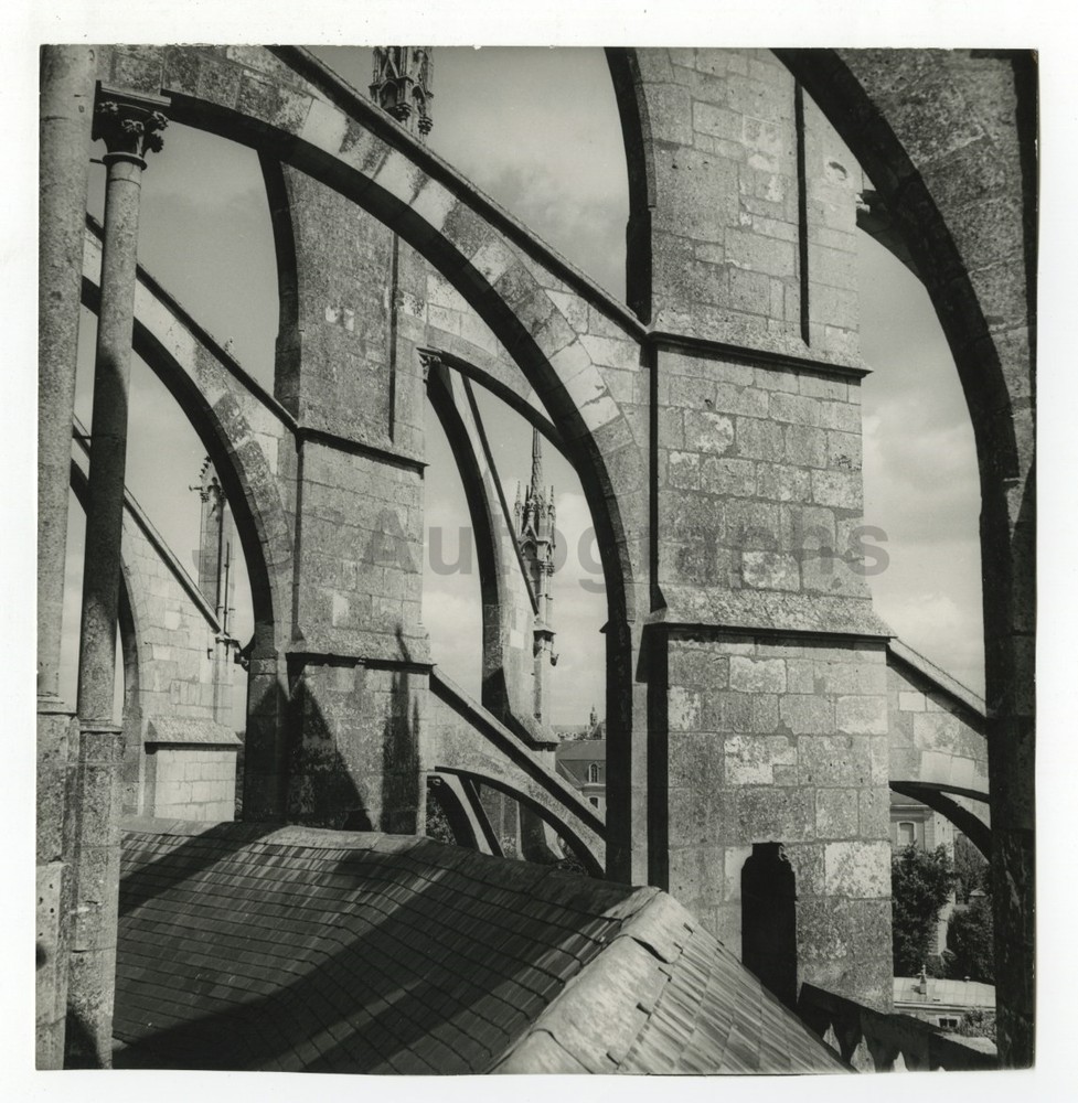 Le Mans Cathedral - Vintage 7x7 Publication Photograph - France