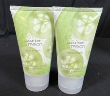 2 Bath  Body Works Signature Collection Hand Cream Cucumber Melon Travel 2.5oz