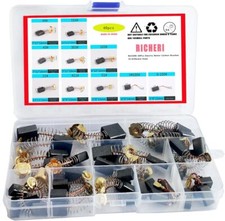 40Pcs Electric Motor Carbon Brushes 10 Different Sizes for Replacement Repair Po
