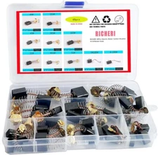 40Pcs Electric Motor Carbon Brushes 10 Different Sizes for Replacement Repair Po