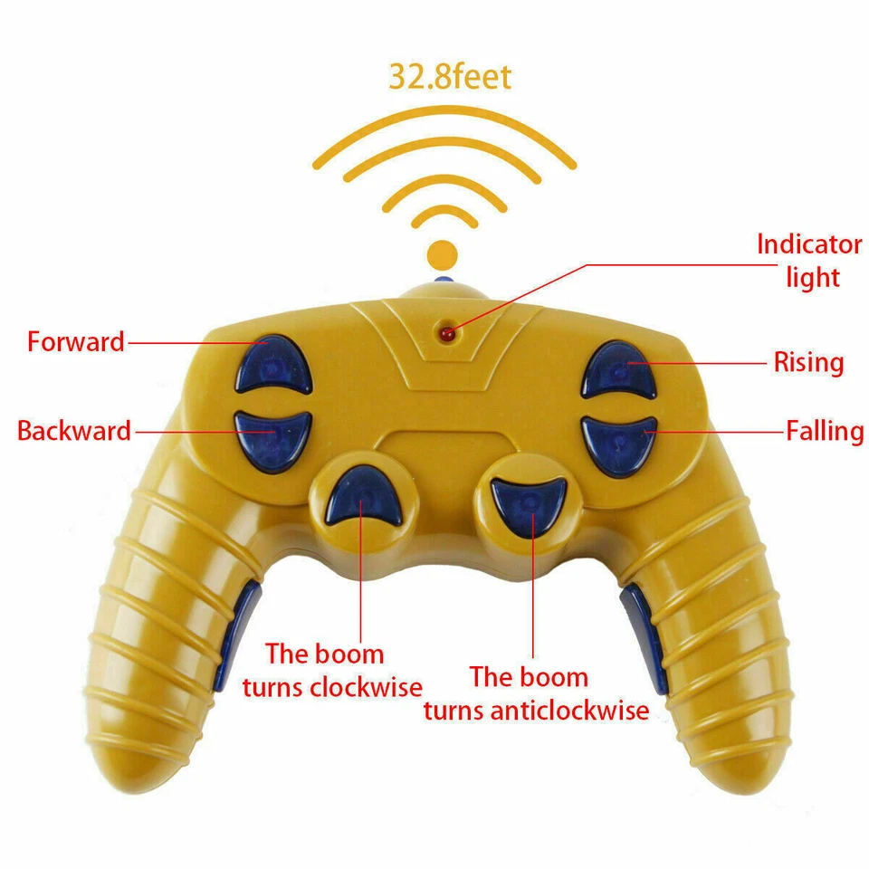 Grúa torre de rotación 680 RC construcción simulación juguete para niños regalo resistente Foto 3 de 4