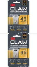 2 X 3M Claw Drywall Picture Hanger, holds 45lbs, 6 Hangers