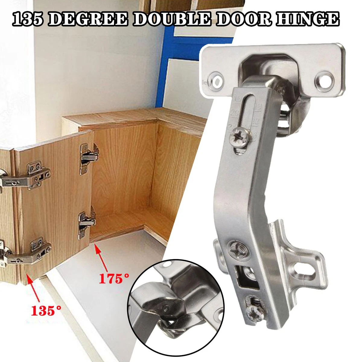 NEW 135 Double Door Hinge Combination For Corner Folded Kitchen