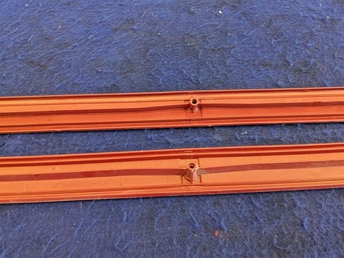 1987-1993 Ford Mustang GT LX 5.0L Pair of Door Sill Scuff Plates Red Trim Cover - Picture 10 of 12
